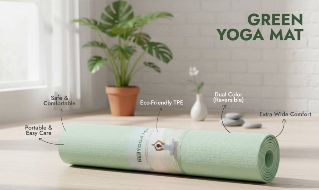 green yoga mat