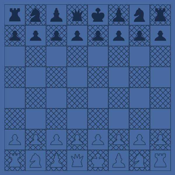 Chess Board Print On Mat 